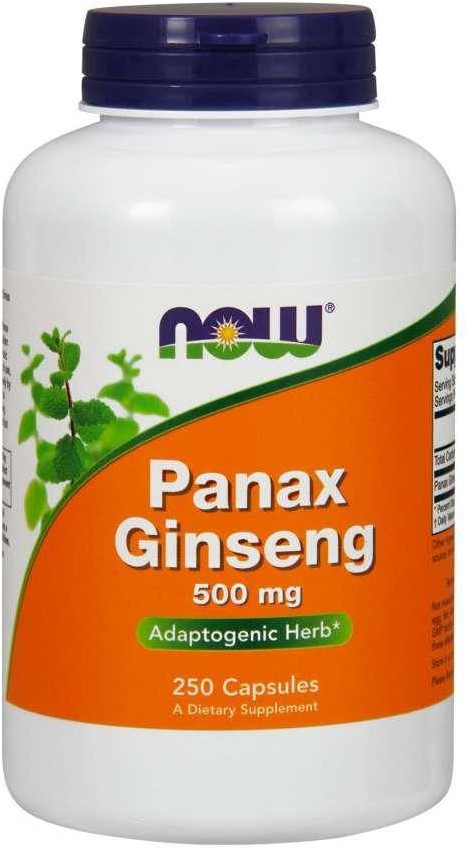 Now Foods Panax Ginseng - Żeń-szeń 500 mg (250 kaps.)