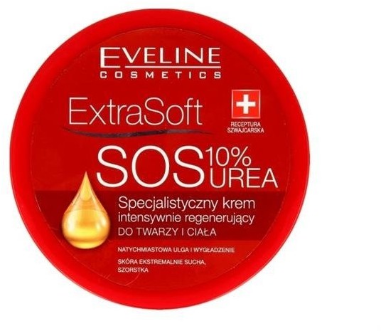 Eveline Extra Soft SOS specjalistyczny krem intensywnie nawilżający do twarzy i ciała 10% Urea 175ml 53787-uniw