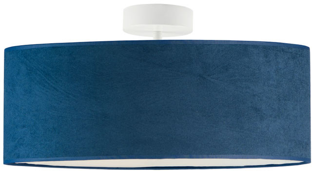 LYSNE Nowoczesny plafon sufitowy WENECJA VELVET fi 50 cm kolor morski 14527V/15 kolor morski