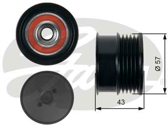GATES Alternator - sprzęgło jednokierunkowe GATES OAP7088