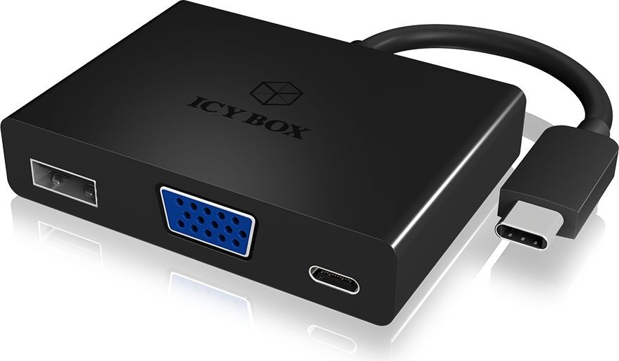 Icy Box Kabel USB USB-C USB-A + VGA + USB-C 60072