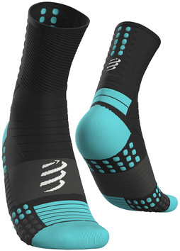 Compressport skarpetki biegowe PRO MARATHON SOCKS czarno-niebieskie