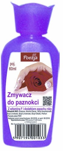 Poezja Poezja zmywacz do paznokci 60ml różany