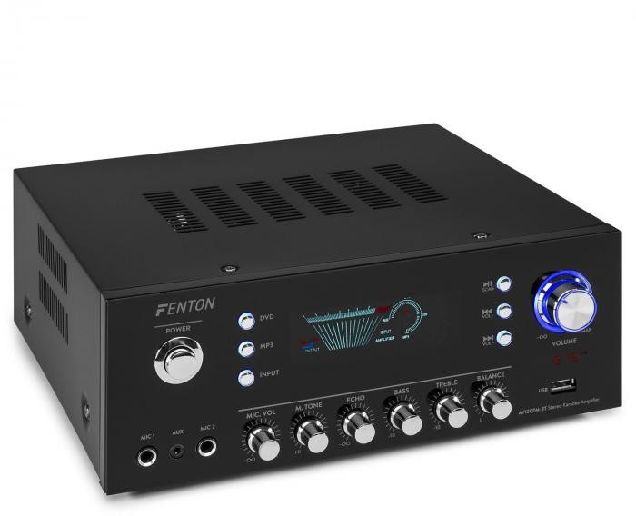Fenton Fenton AV120FM, surround HiFi wzmacniacz, 120 W RMS, 2 x 60 W na 8 Ohm), BT/ USB/AUX Sky-103.207
