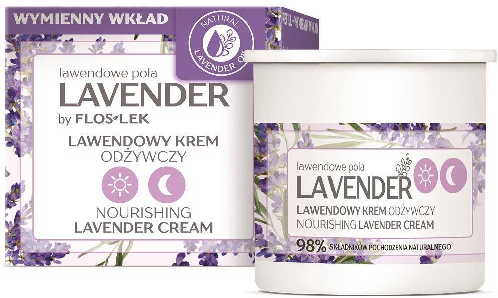 Flos-Lek Lavender lawendowy krem odżywczy na dzień i na noc Refill 50ml 99146-uniw