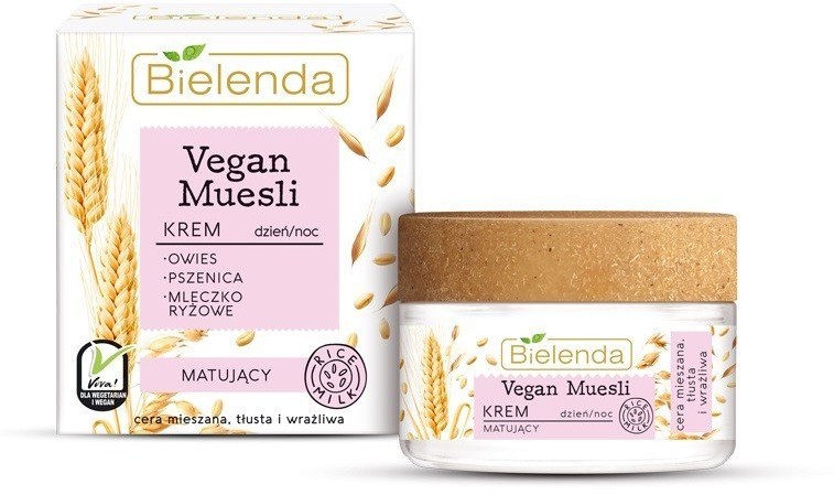 Bielenda Vegan Muesli Krem matujący na dzień i noc - cera mieszana,tłusta,wrażliwa 50ml 112723