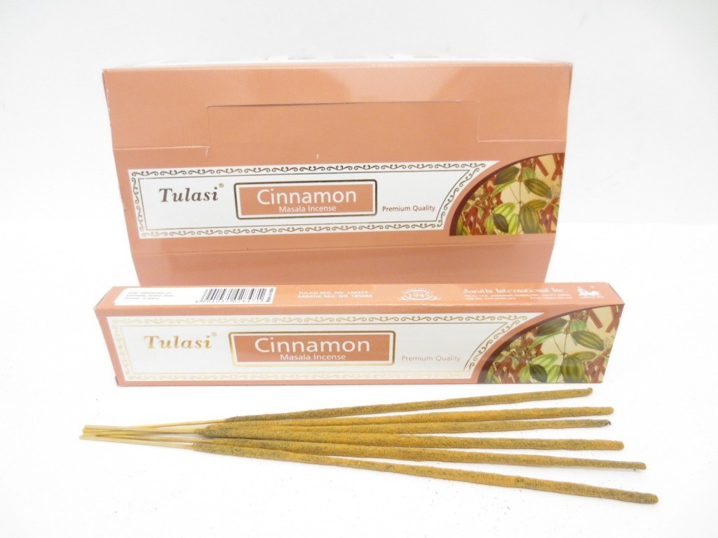 Sarathi International Inc. Kadzidełka TULASI Cinnamon (cynamon) - 15g tulasi01