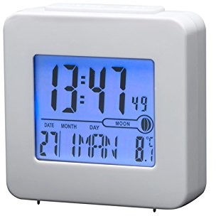 Denver Rec-34 alarm budzik (wyświetlacz LCD, zostaniesz powiadomiony, można zrobić oświetlenia podstawowego) Niebieski/biały 5706751022159