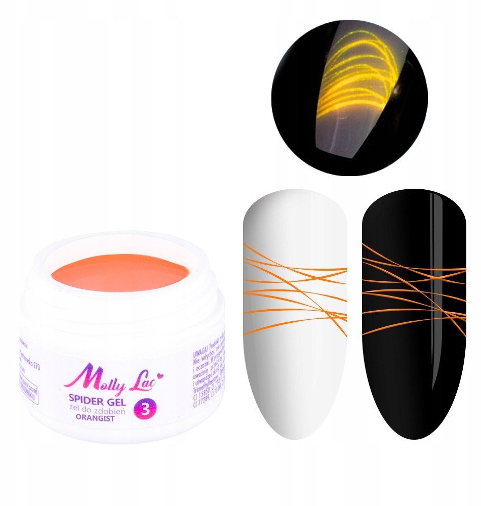 Spider Gel Żel Do Zdobień Neonowy Molly 3ML Nr 3