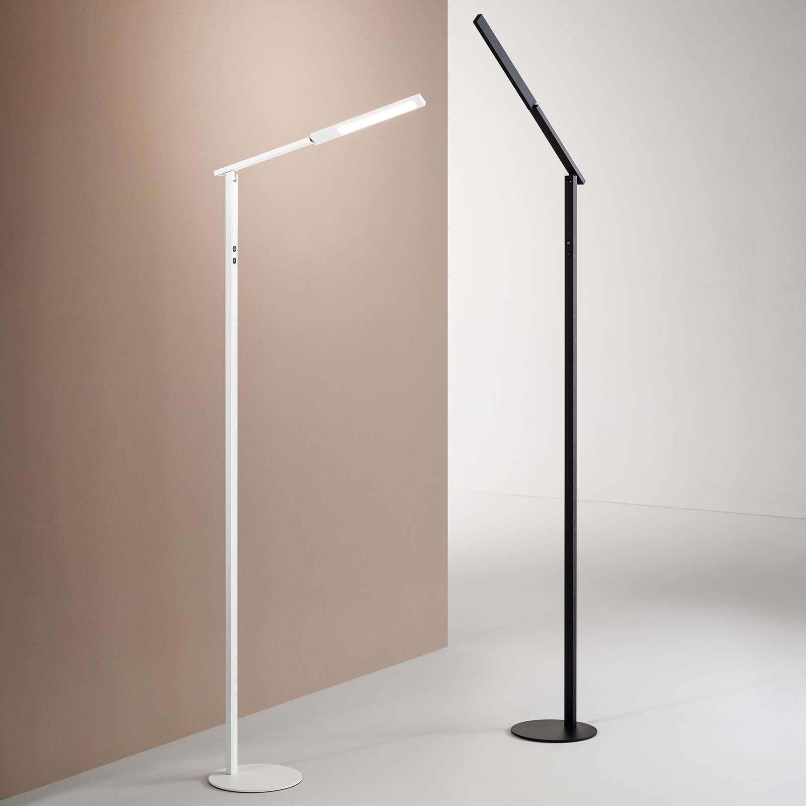Fabas Luce Lampa stojąca LED Ideal, 1-punktowa, CCT, czarna