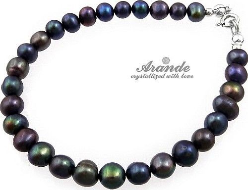 Arande Piękna Bransoletka Naturalne Perły Srebro 2671743683