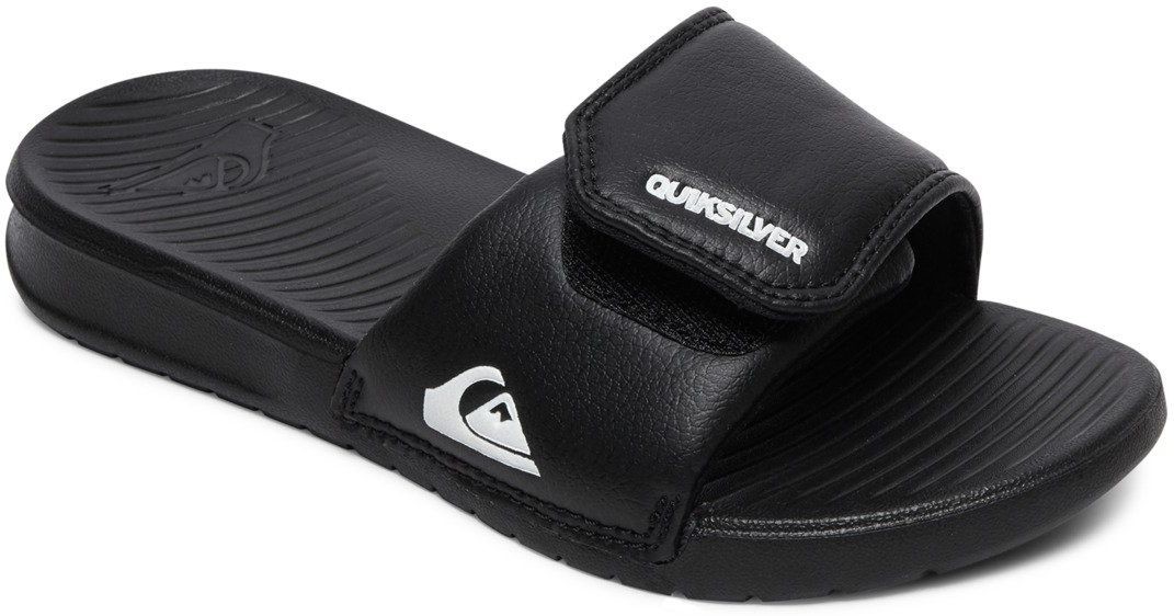 Quiksilver klapki ęce YOUTH BRIGHT COAST ADJUST SLIDERS Black/White/Black XKWK