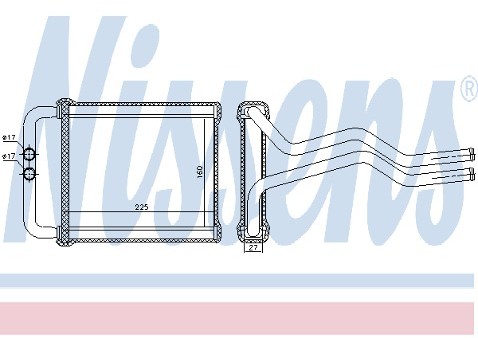 NISSENS Wymiennik ciepła, ogrzewanie wnętrza 77657