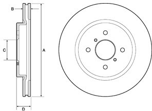 Delphi Tarcza hamulcowa BG4750C