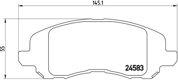 BREMBO Zestaw klocków hamulcowych, hamulce tarczowe P 18 001
