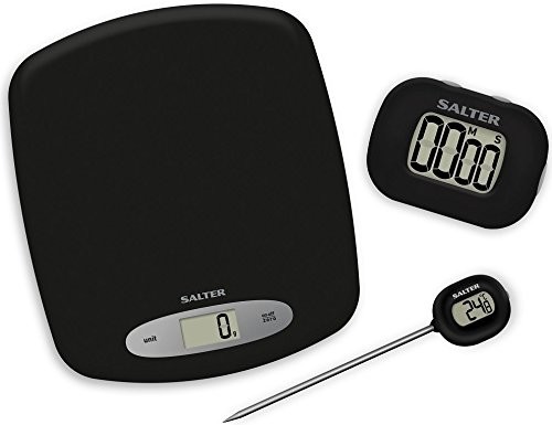 SALTER Salter 1008 gsbkxr zestaw składa się z waga, timer, termometr, tworzywo sztuczne, czarny 1008 GSBKXR