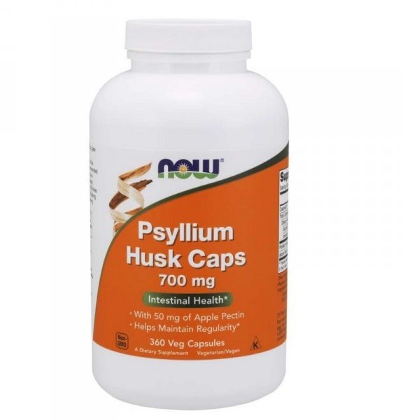 Now Foods Psyllium Husk 700mg with Apple Pectin 360 kaps. NW4991