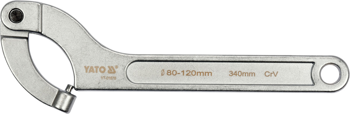 Yato KLUCZ HAKOWY Z OKRĄGŁYM BOLCEM PRZEGUBOWY 80-120 MM YT-01678 YT-01678