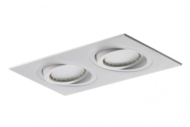Light&More LM 921/2 WH OPRAWA HALOGENOWA WPUSZCZANA REGULOWANA OCZKO ALUMINIUM BIAŁY QR70 GU10 230V LED LM 921/2 WH