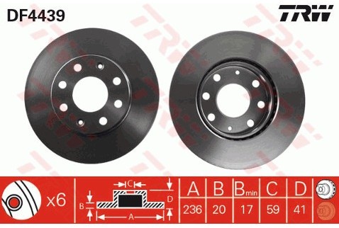 TRW Tarcza hamulcowa DF4439