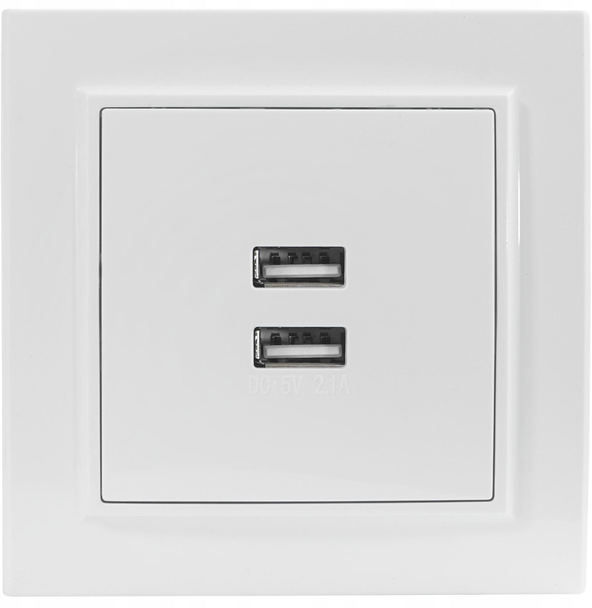 Quadra Gniazdko Podtynkowe Usb 2.1A Do Ramki