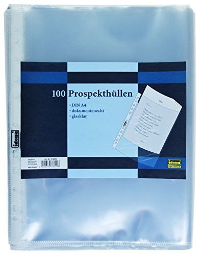 Idena koszulki w formacie A4, 100 sztuk, przezroczyste, 60 M 376010