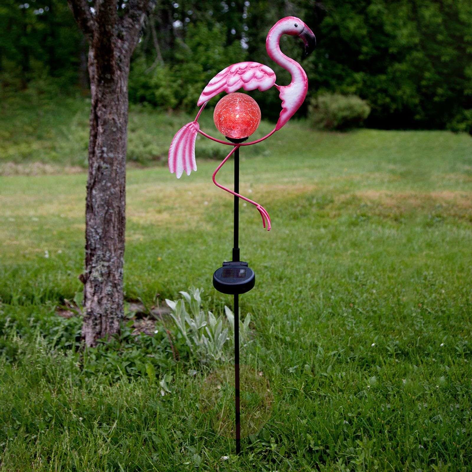 Best Season LED-Erdspießleuchte Flamingo mit Solarmodul