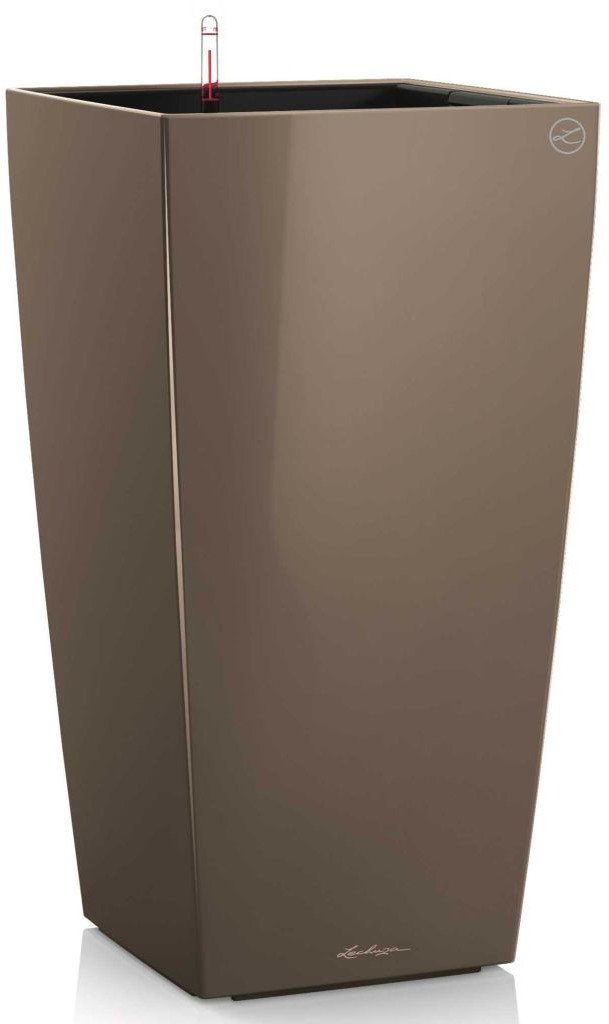 Lechuza Donica Cubico 30 ALL-IN-ONE, taupe, wysoki połysk, 18214