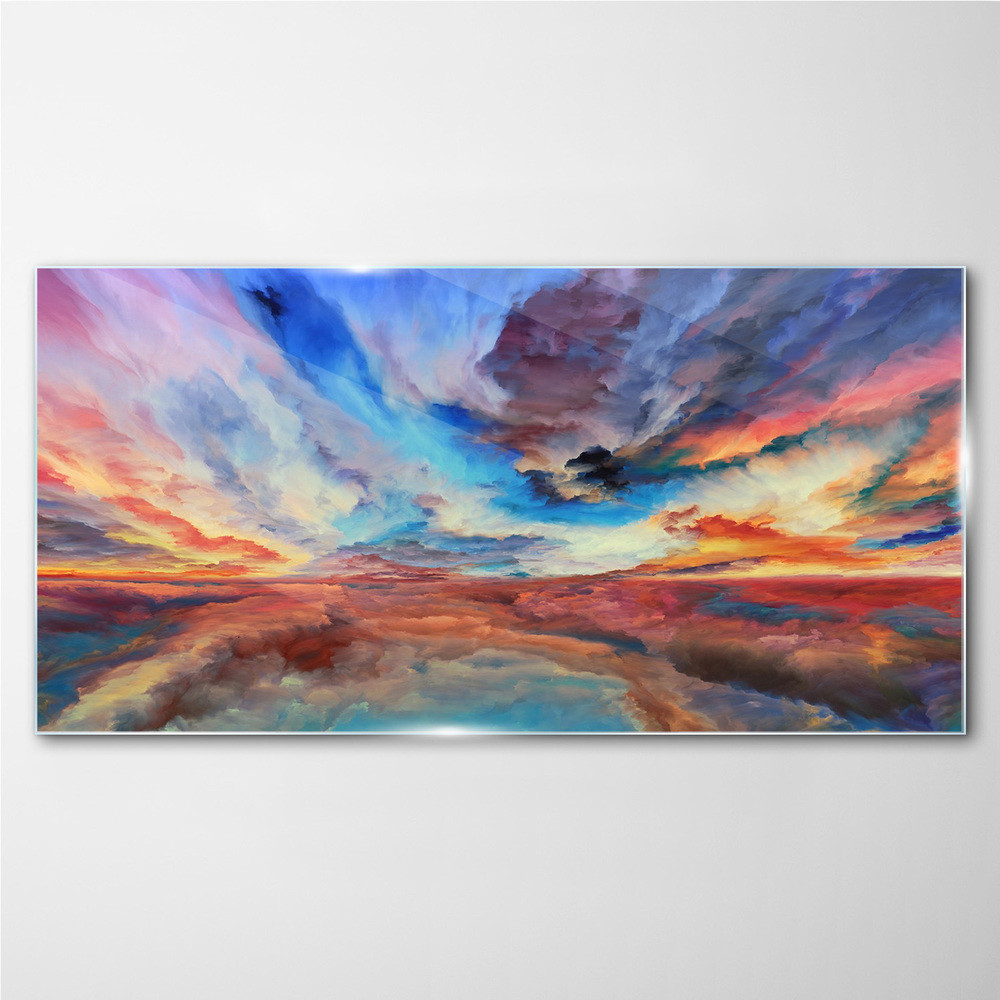PL Coloray Obraz na Szkle Nowoczesny chmury 100x50cm