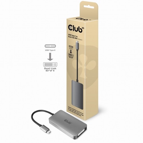 Club 3D Adapter Club3D CAC-1510 (USB Type C to DVI-D Dual Link Active Adapter, 3840 X 2160 @ 30Hz, 2560 X 1600P @ 60Hz, HDCP) 2_406224