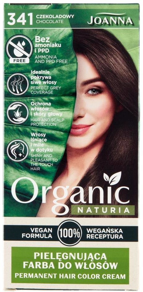 Joanna Naturia Organic pielęgnująca farba do włosów 341 Czekoladowy