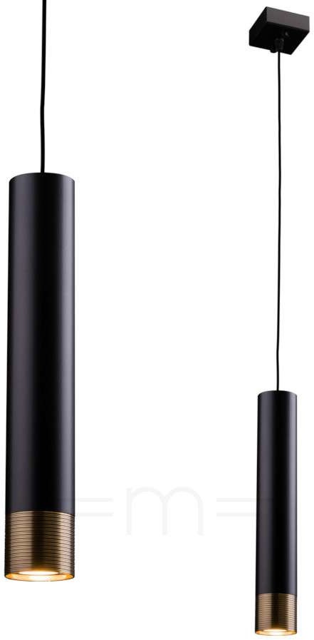 Amplex LAMPA wisząca EIDO 0340 metalowa OPRAWA okrągła tuba sopel zwis patyna czarny 0340