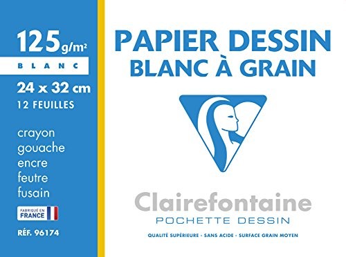 Clairefontaine Binder drafting paper, biały 96174C