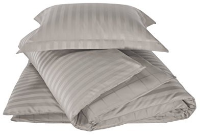 De Witte Lietaer Pościel de Witte lietaer zygo Atmosphere poszewka na kołdrę + 1 poszewka na poduszkę z kierownicy czesana bawełna Taupe 140 x 220 cm Parure Zygo Atmosphere/Taupe 140