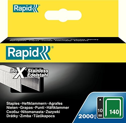 Rapid zszywek z drutu płaskiego, nr 140, High Performance, szary