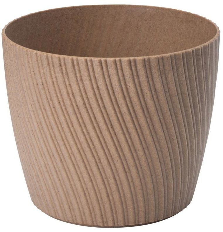 Form-Plastic Doniczka plastikowa Mika Eco śr. 13 cm brązowa
