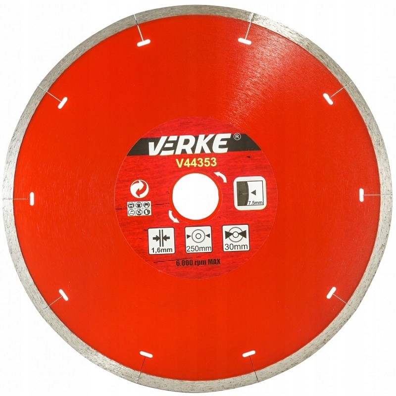 Tarcza Diamentowa 250 mm 1,6 mm Verke