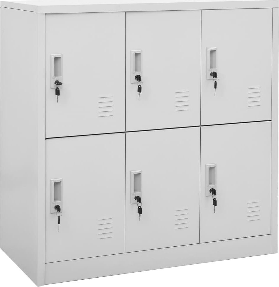 vidaXL vidaXL Szafka zamykana na klucz jasnoszara 90x45x92,5 cm stal 336440