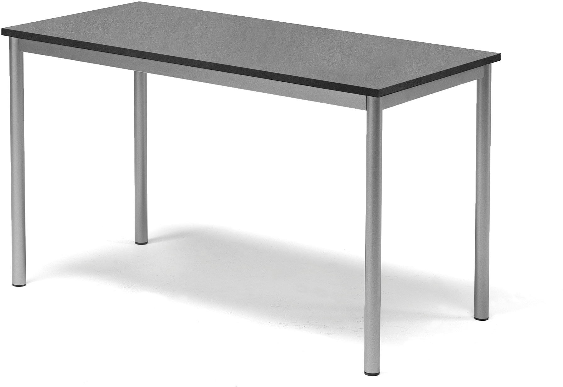 AJ Produkty Stół Sonitus, 1200x600x720 mm, rama srebrna, dźwiękochłonne linoleum, ciemn