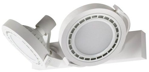 Light&More LM P 777/2 WH REFLEKTOR NOWOCZESNA LAMPA SUFITOWA ŚCIENNA OPRAWA NATYNKOWA ALUMINIUM BIAŁY ES111 AR111 QR111 GU10 LED LM P 777/2 WH