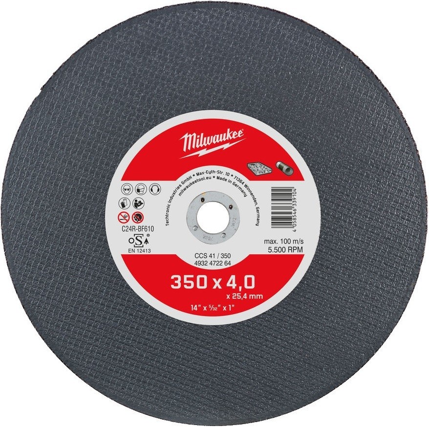 Milwaukee System MX Fuel / Akcesoria MX Fuel / P Tarcza ścierna CCS41 350 mm 4932472264
