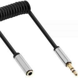 InLine Slim kabel spiralny wtyczka jack 3,5 MM ST/BU 4-biegunowe Stereo Audio 0.5 m, 99284 99284