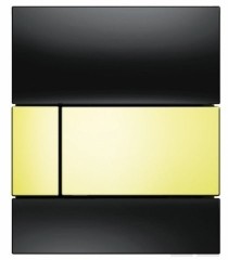 TECE Square przycisk spłukujący ze szkła do pisuaru - Szkło czarne/przyciski zło