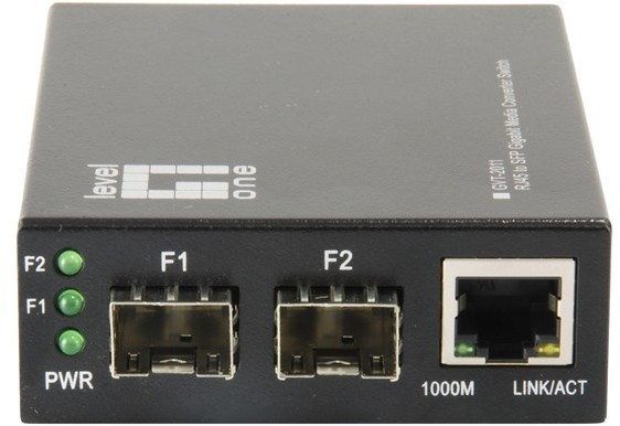 LevelOne LevelOne GVT-2011 - fibre media converter - 10Mb LAN 100Mb LAN GigE