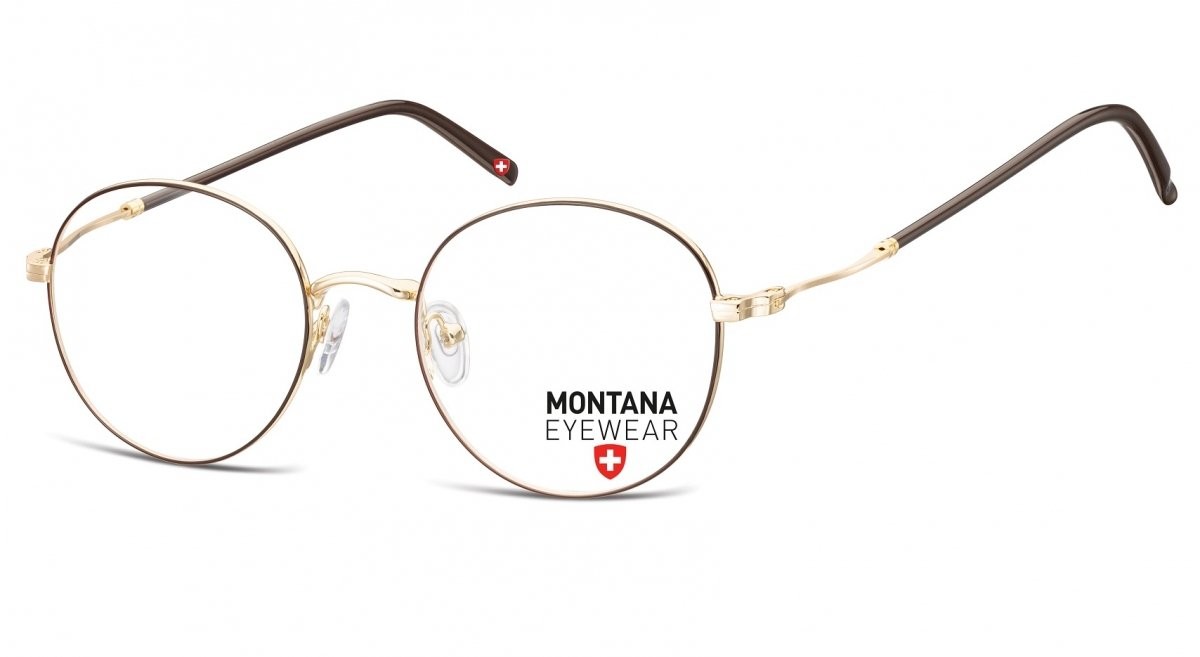 Montana Lenonki okulary Oprawki optyczne MM598E brązowo-złote MM598E