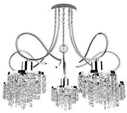 Krislamp Tina KR 403-5PL lampa wisząca zwis 5x40W E17 chrom