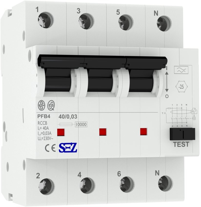 LEGRAND 40A 30mA 4P 10kA Typa różnicówka SEZ5432