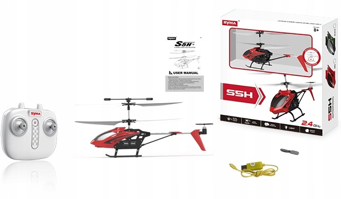 oryginalny Syma S5H Helikopter pilot led usb gyro