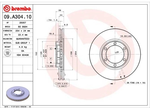 BREMBO 09.A304.10