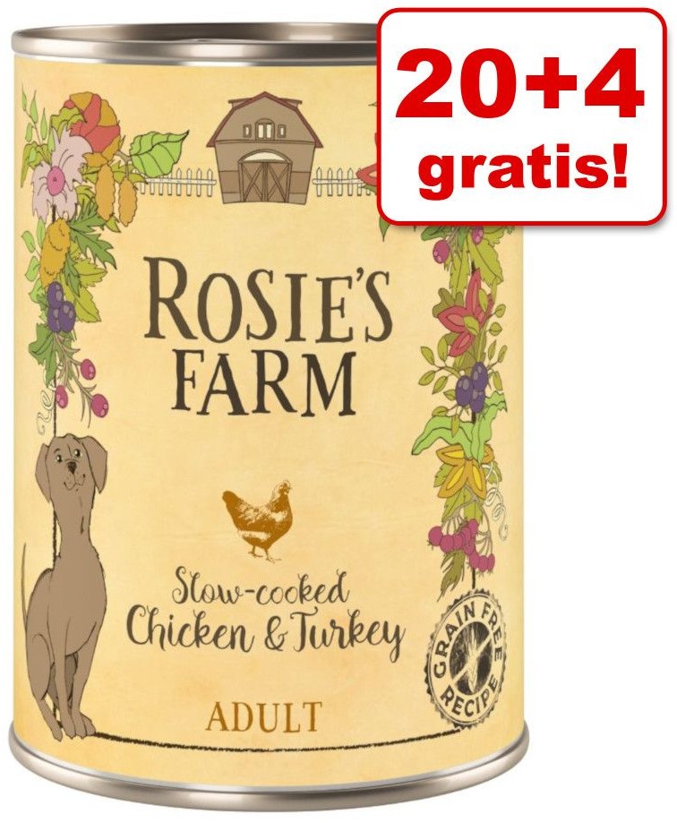 Rosie's Farm Pakiet próbny Rosies Farm, 6 x 400 - Adult, ryba i kurczak
